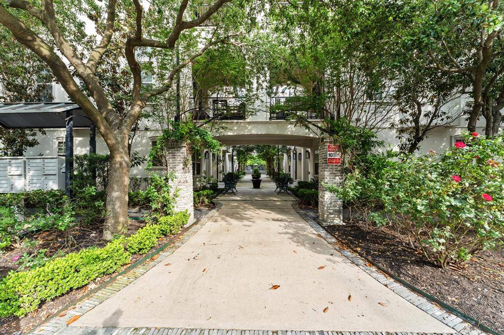 Inviting walkway framed by lush, well-maintained vines