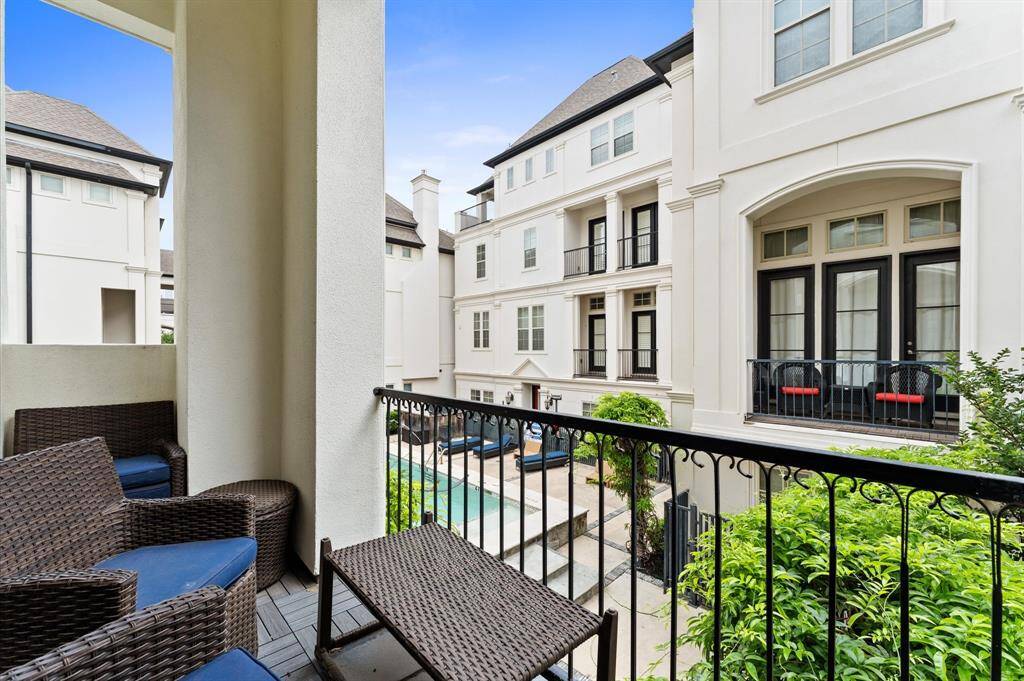 Private balcony overlooking the pool.
