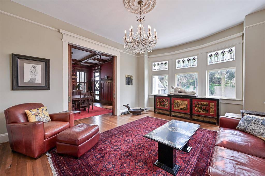 Formal Living Room is Located Between the Foyer and Formal Dining Room. Note the Stained Glass Windows in Multiple Rooms to Enhance the Beautiful Architectural Design!