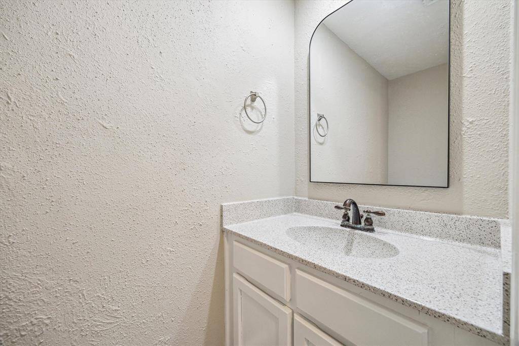 Having a powder room on the first level is convenient for guests.