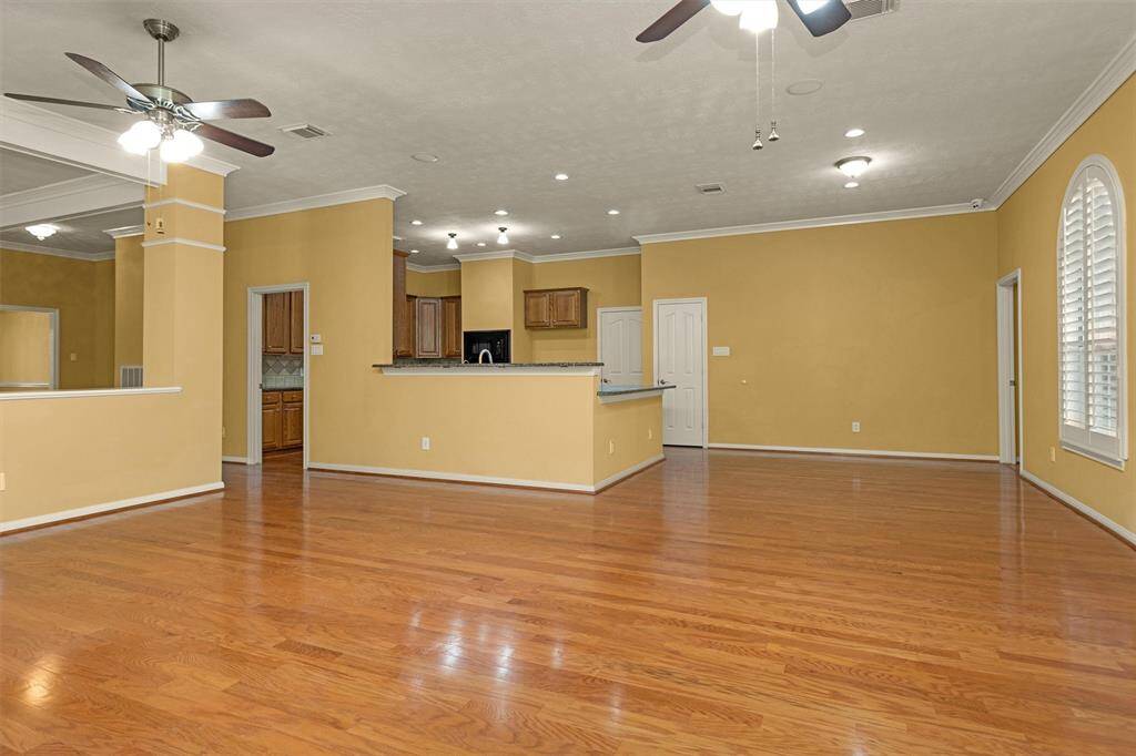 The Kitchen seamlessly flows into the Living Room and Breakfast Nook!