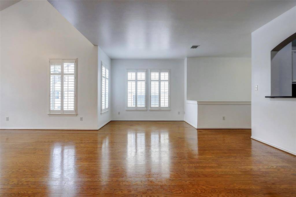 The alcove by the two windows would make a great spot for your desk if needed OR upstairs in the primary suite.