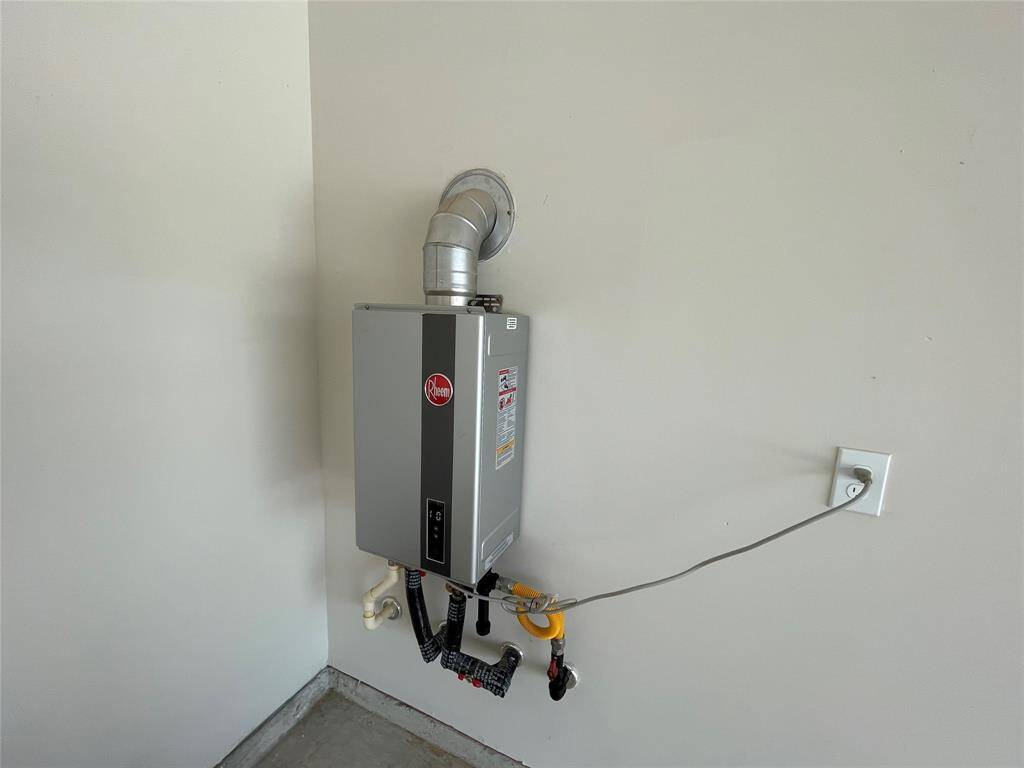 Tank Less Water Heater in the garage will make sure you have enough hot water for entire family.