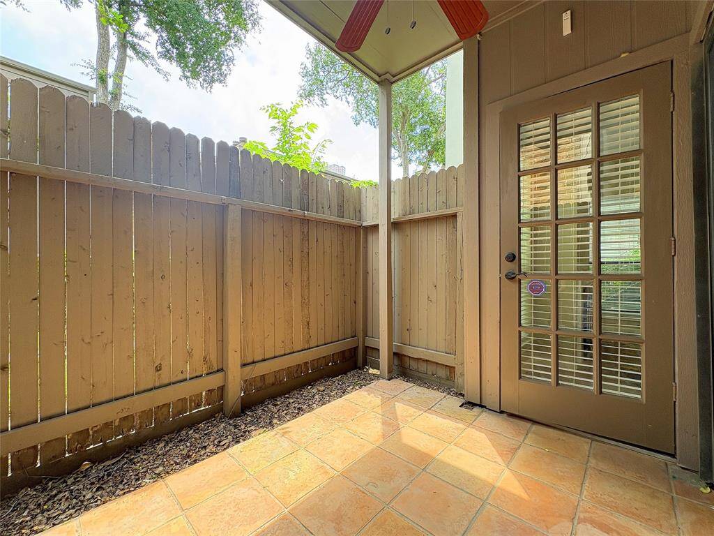 The patio.