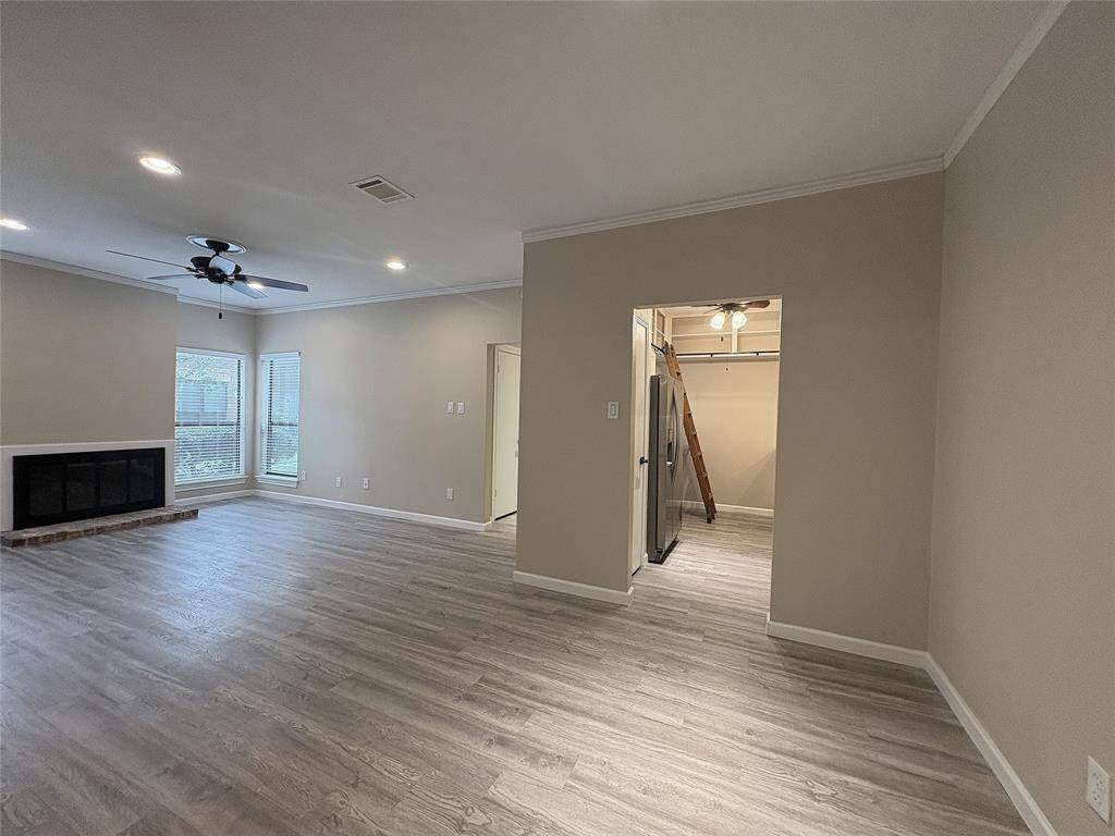 The living room and dining room combo creates an easy and open space directly connected to the kitchen.