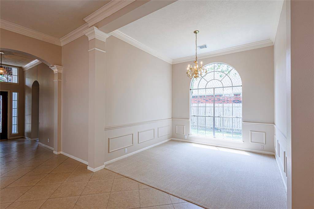 Entertain comfortably in formal dining room.