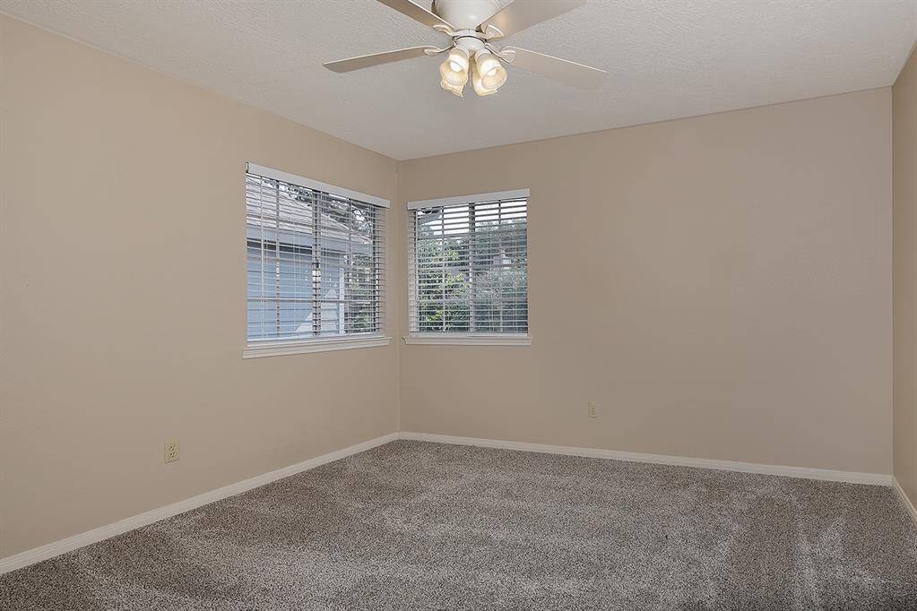 Bedroom has double closets