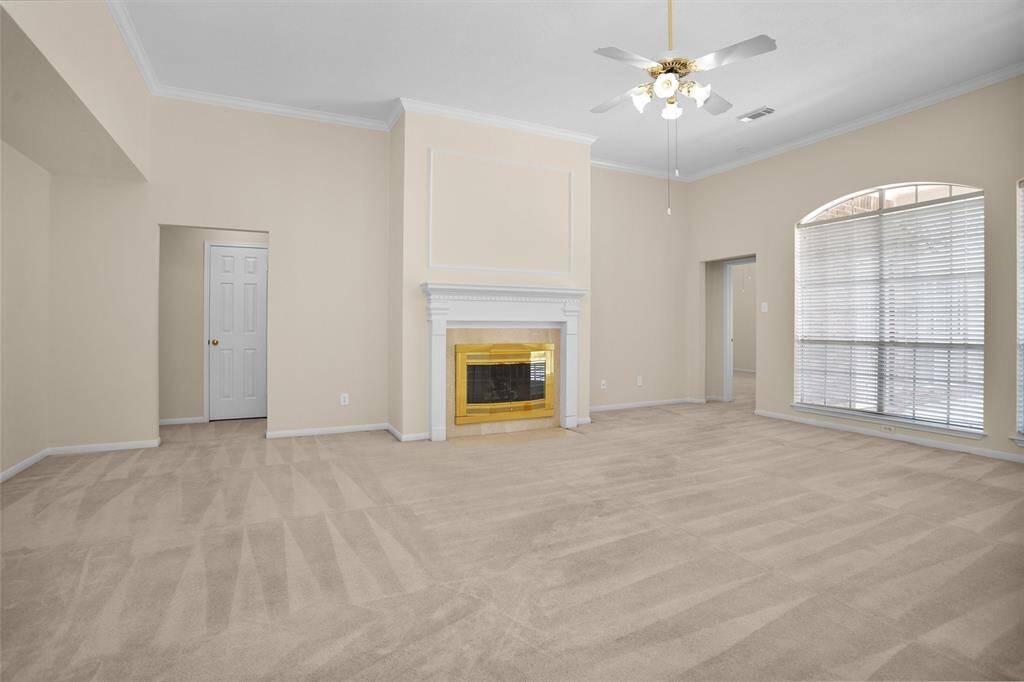 Primary suite to the right and secondary bedrooms to the left