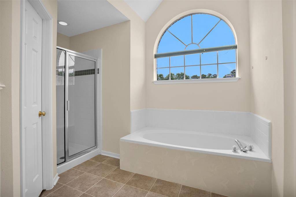 Separate tub and shower