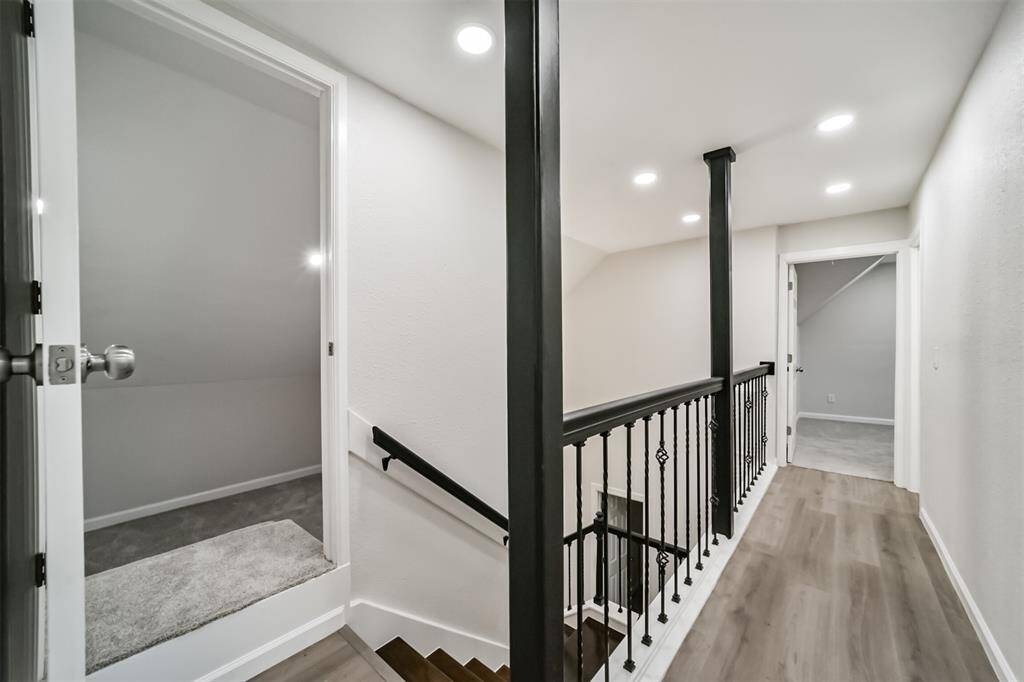 LED flush mount lighting throughout