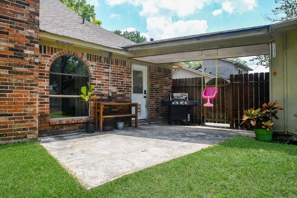 Large Patio area right outside the backdoor