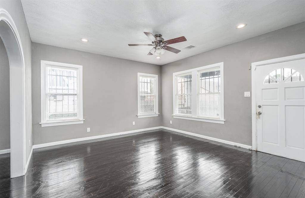 View of the living space from the hallway