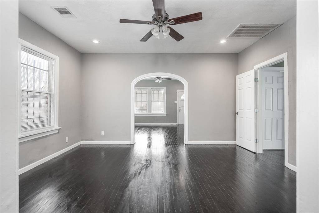 View to living area from dining