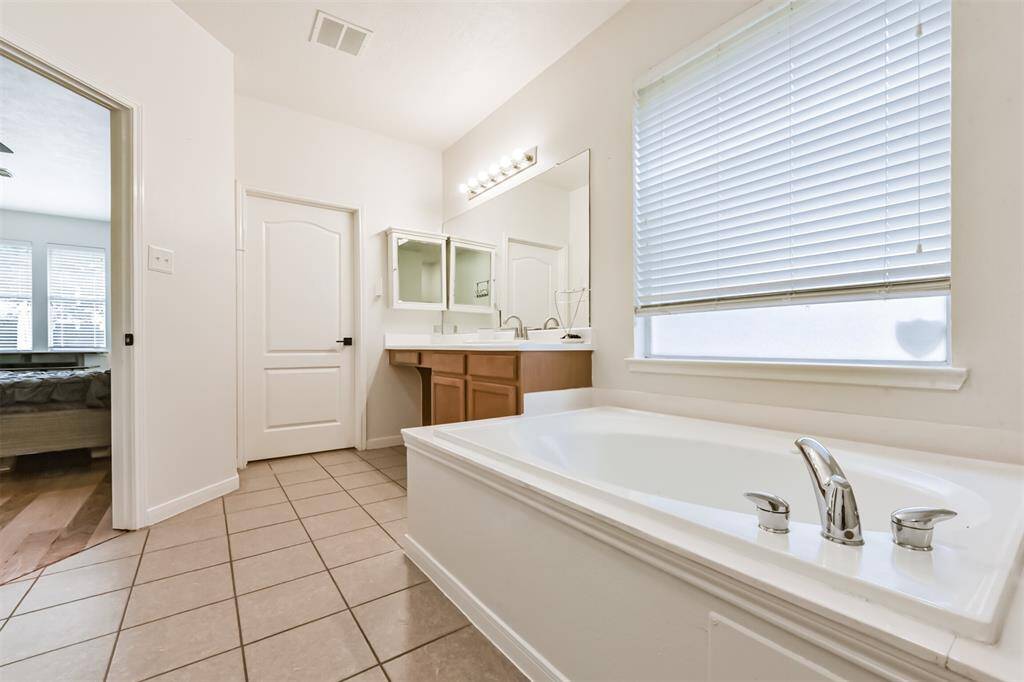 Separate Jetted Tub and shower.