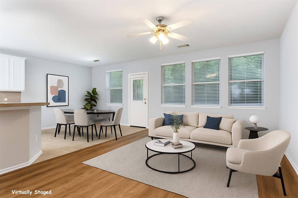 virtually staged living room
