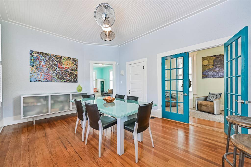 Dining Room. Beautiful original hardwood floors throughout the home.