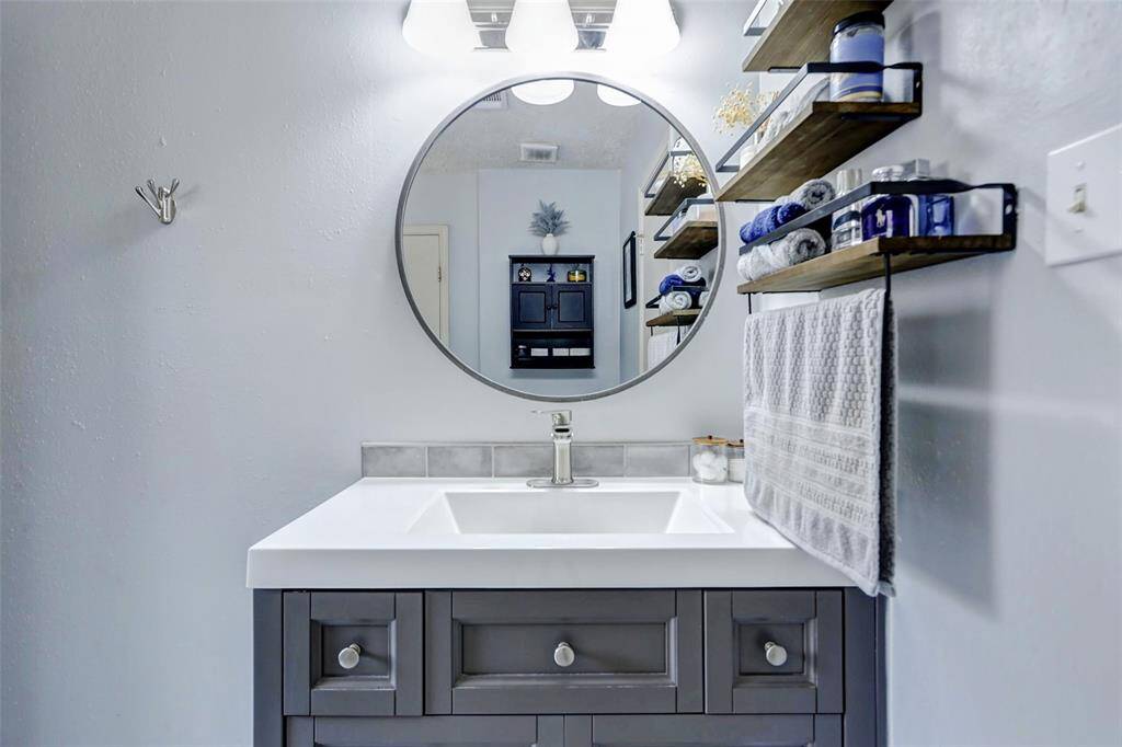 New vanity and sink with storage