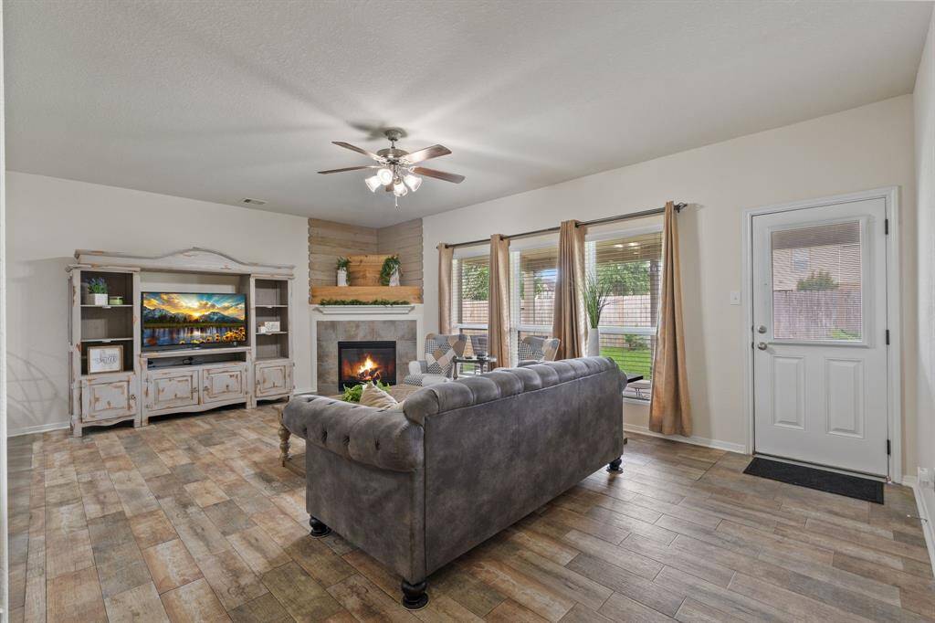 Large living room with great natural light.