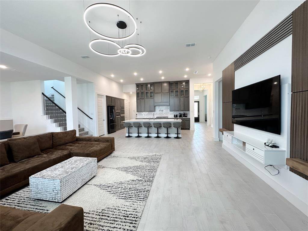Open concept living/kitchen space.