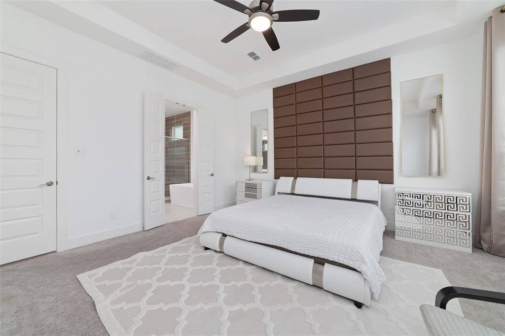 Primary suite detail showing comfort, style, and privacy.