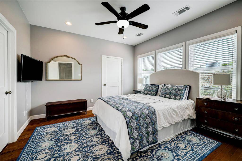 Primary bedroom on the second floor. Plenty of space, lots of natural lighting, and two walk-in closets. *Photos are from a previous listing and may not reflect the property's current condition.