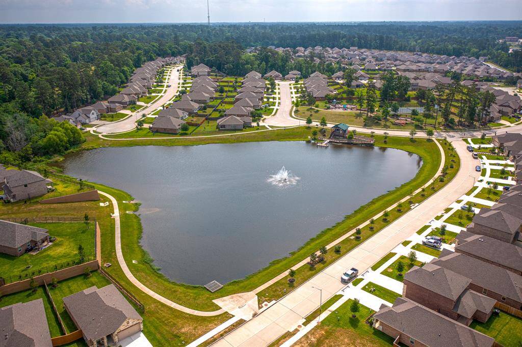 View of stocked pond