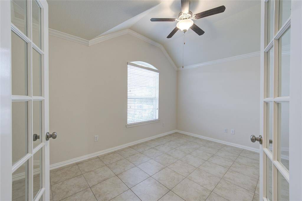 Office framed with French Doors