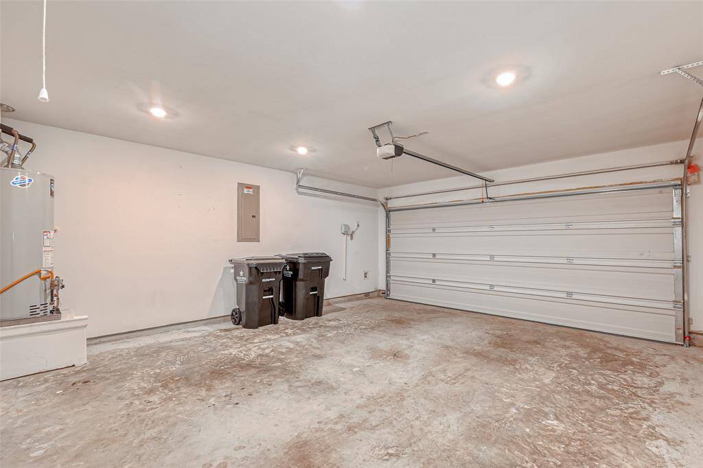 Spotless two-car garage.