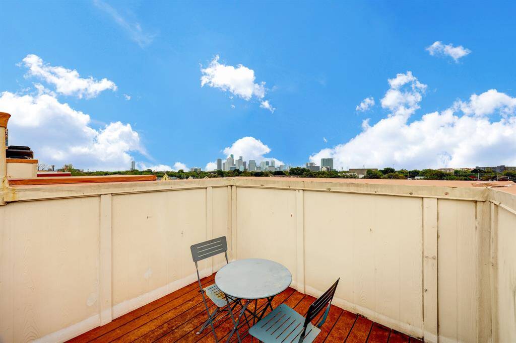 The Million-Dollar view of the Houston Downtown skyline from your private rooftop terrace.
