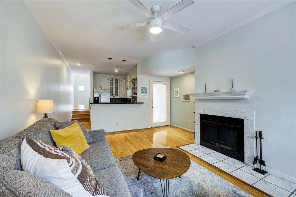 Open kitchen with sight lines all the way through the main floor.
