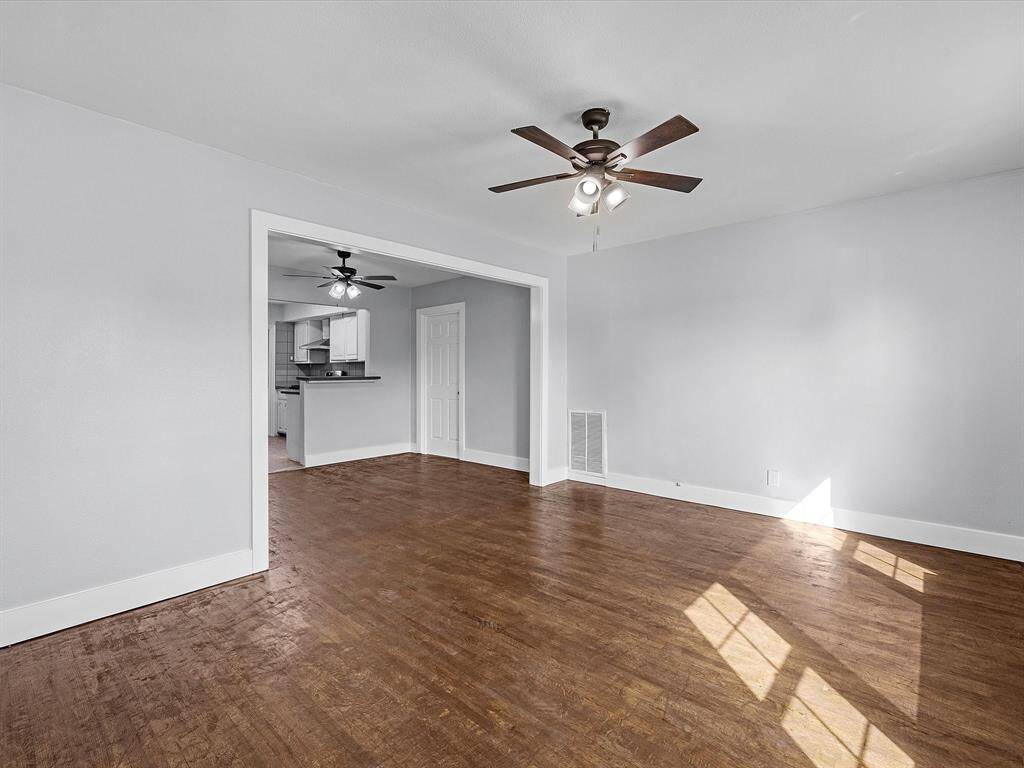 Refinished floors and fresh paint through out home