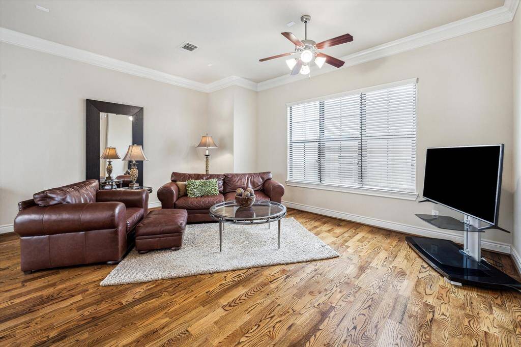 Open concept family room. Notice the wonderful natural light.