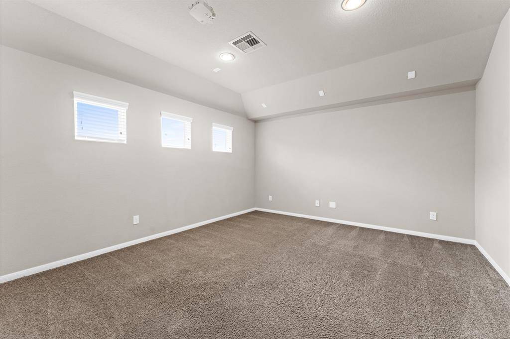 Media room with an attached projector