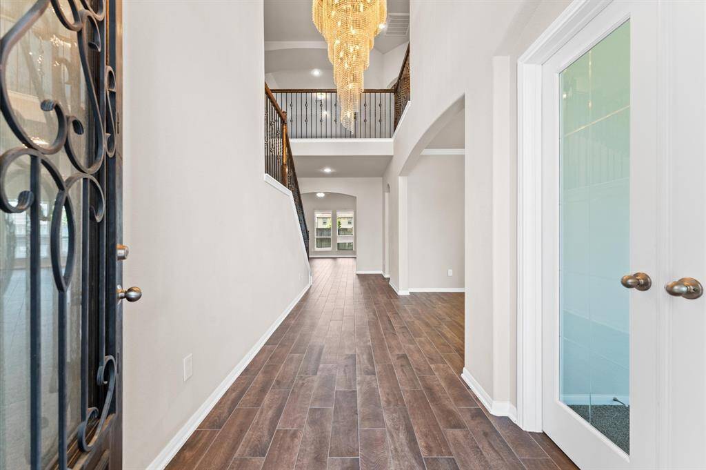 Front entry with an upgraded chandleier