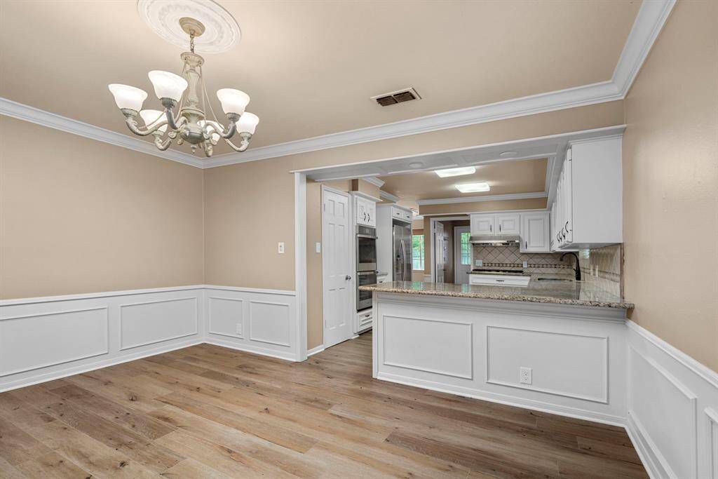 Dining room 14x12 opens to kitchen