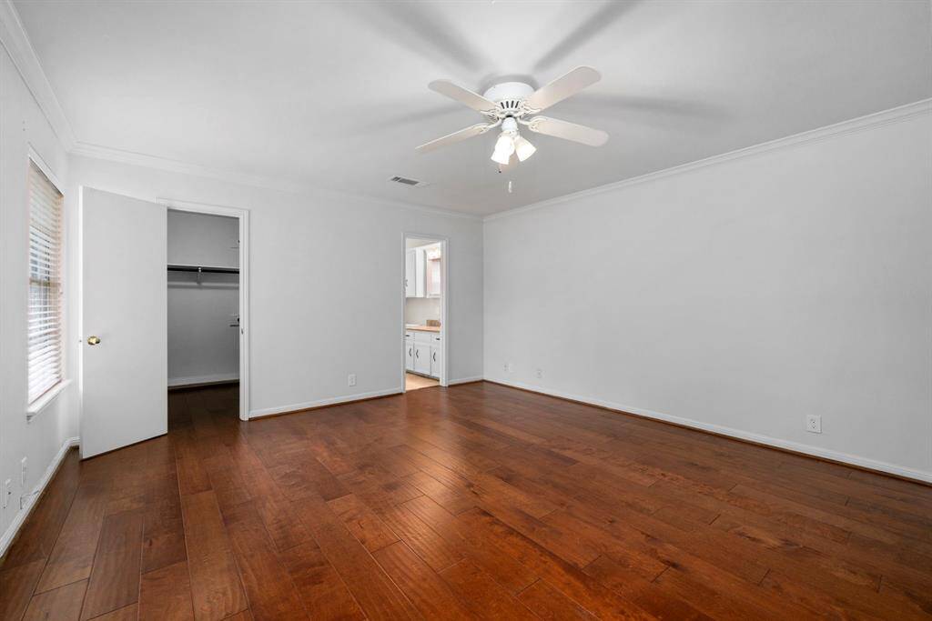 Master has 2 walk-in closets and ensuite bath
