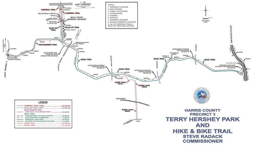 Terry Hershey Park and Hike & Bike Trail map