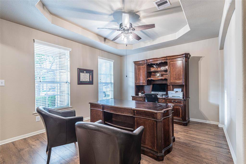 Encased ceiling for added textured look in the home.
