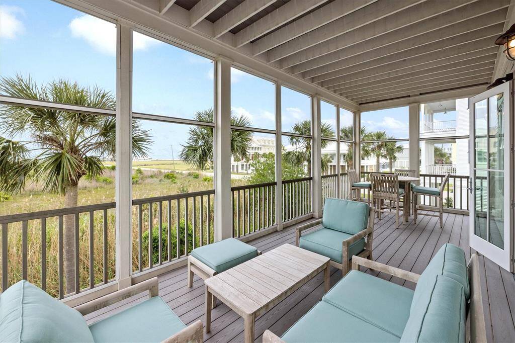 Additional view of Screened-In Porch. All porches offer Azek decking.
