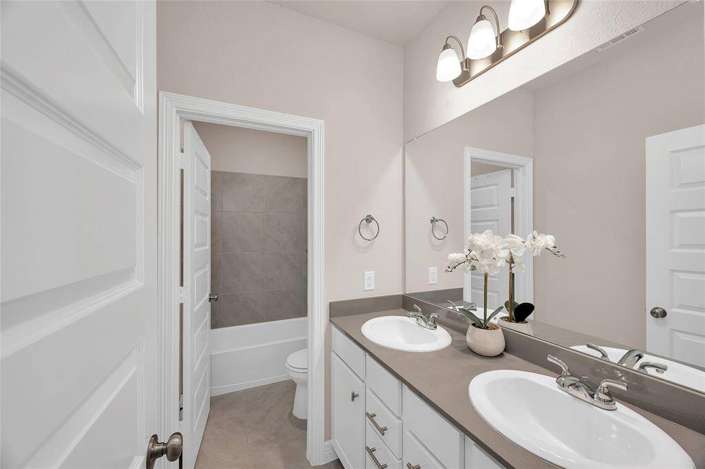 Guest Bathroom with Dual Sinks