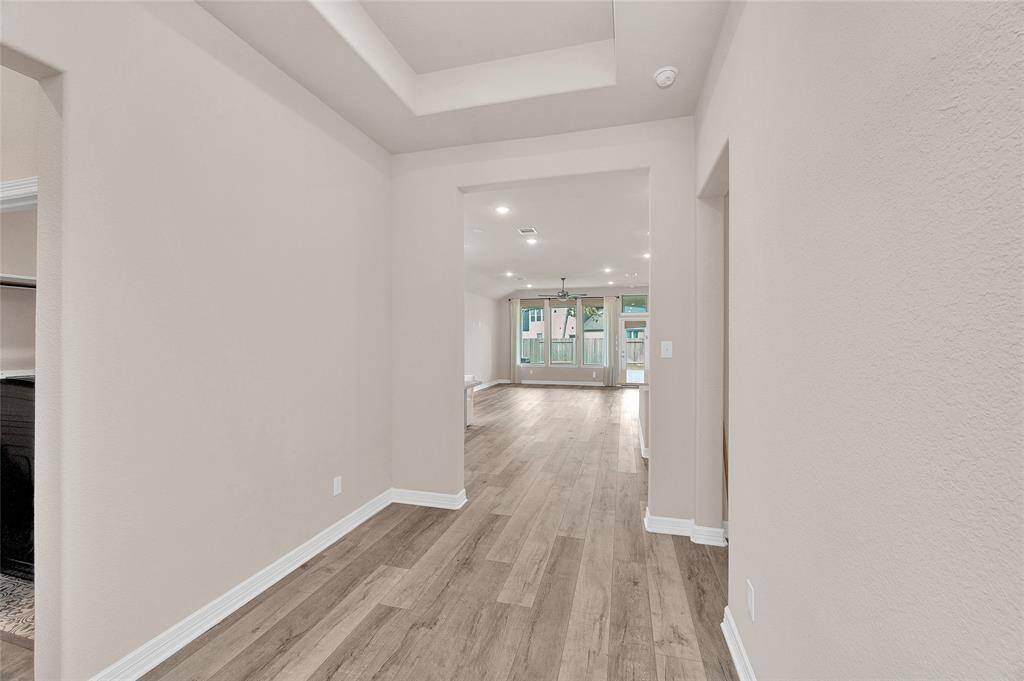 Tray Ceiling from the Foyer into the Family Room