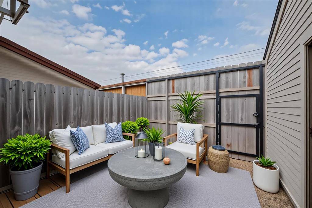 Fully Fenced Courtyard EscapeThis private, low-maintenance courtyard offers the perfect blend of privacy and function—ideal for pets, plants, or peaceful lounging under open skies.