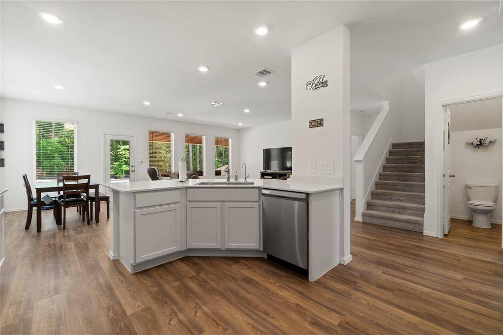 another view of the kitchen island
