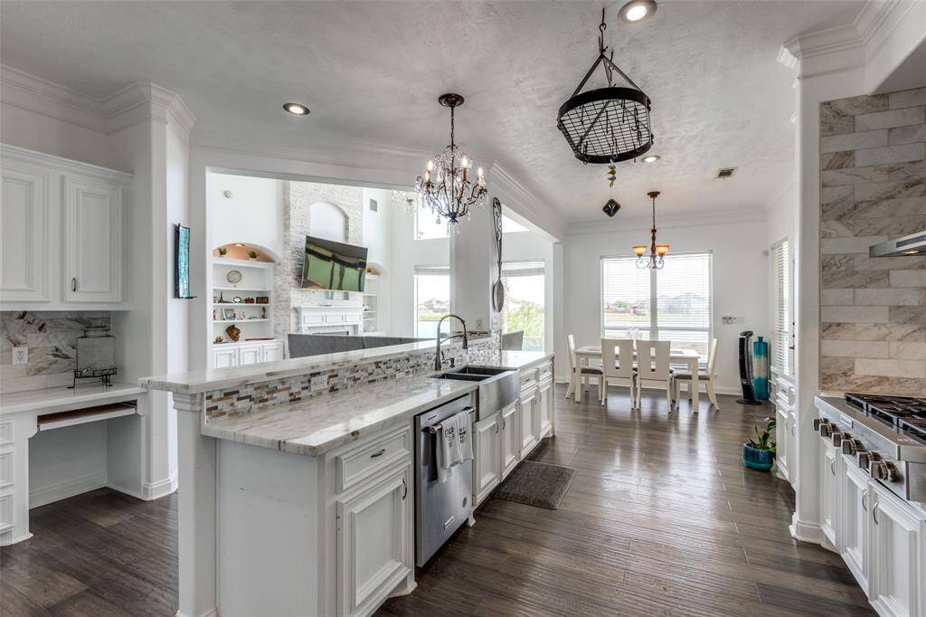 Kitchen View and Coffee Area