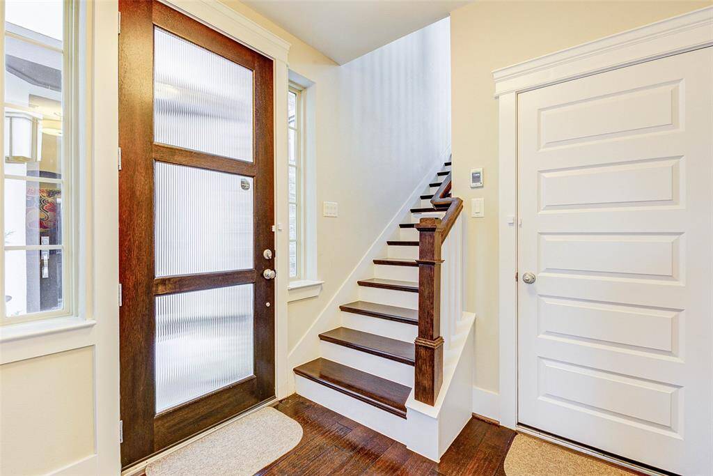 Garage door entry, and storage