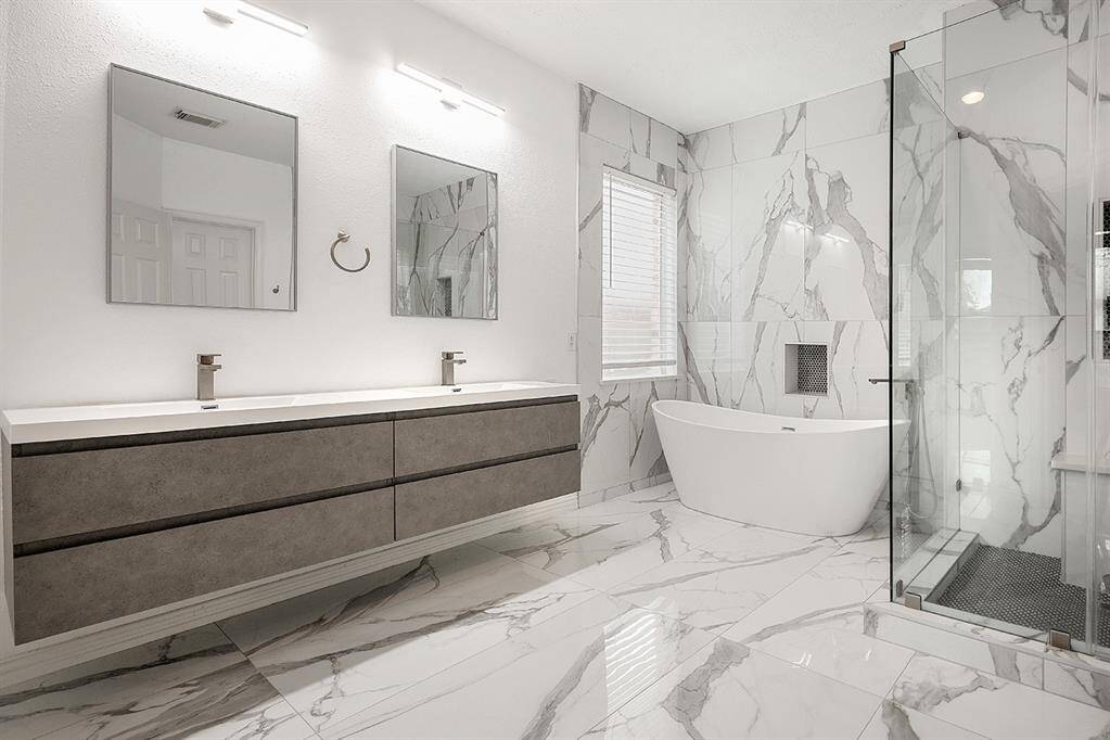 Remodeled primary bathroom