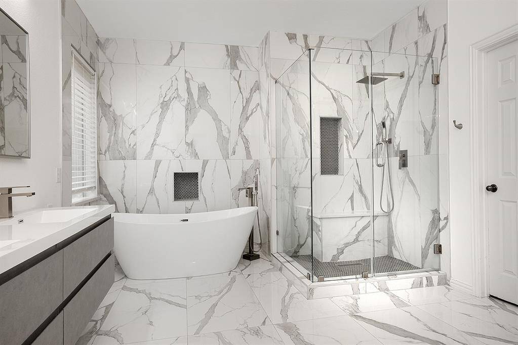 Remodeled primary bathroom