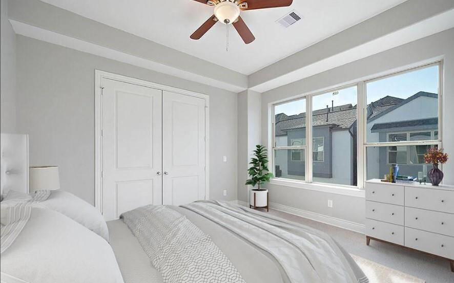 *Virtually Staged* Second story primary bedroom.