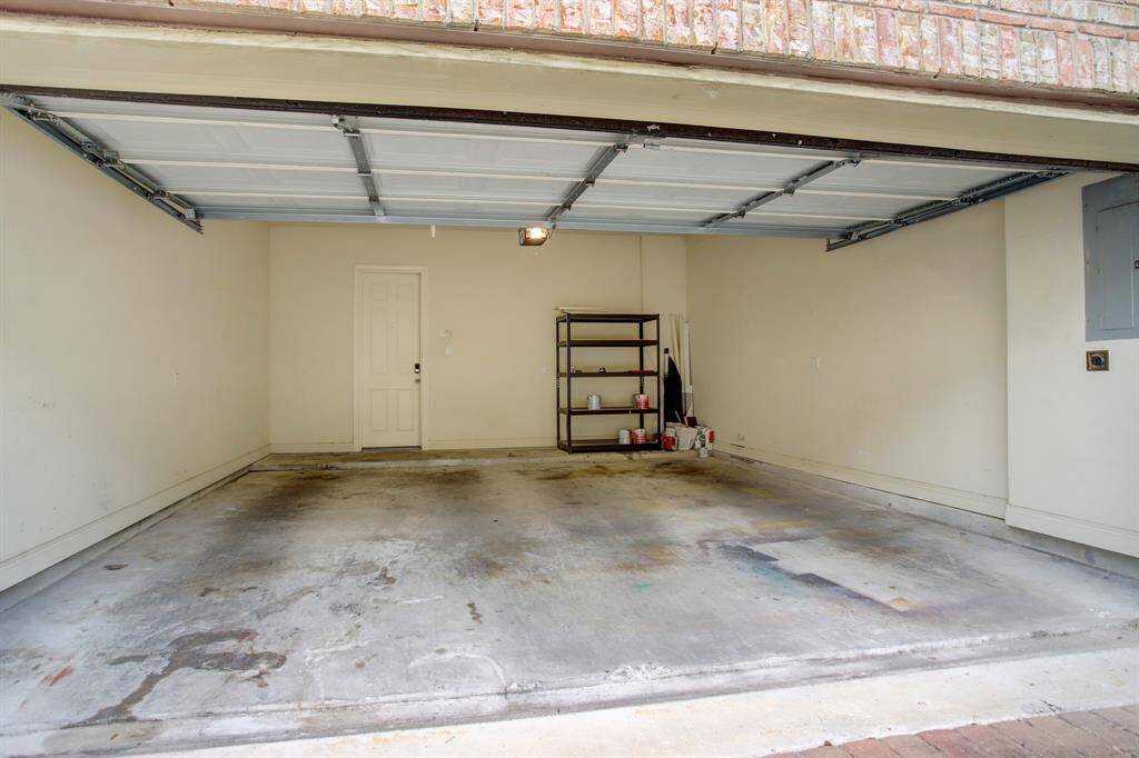 View of the homes 2 car attached garage.