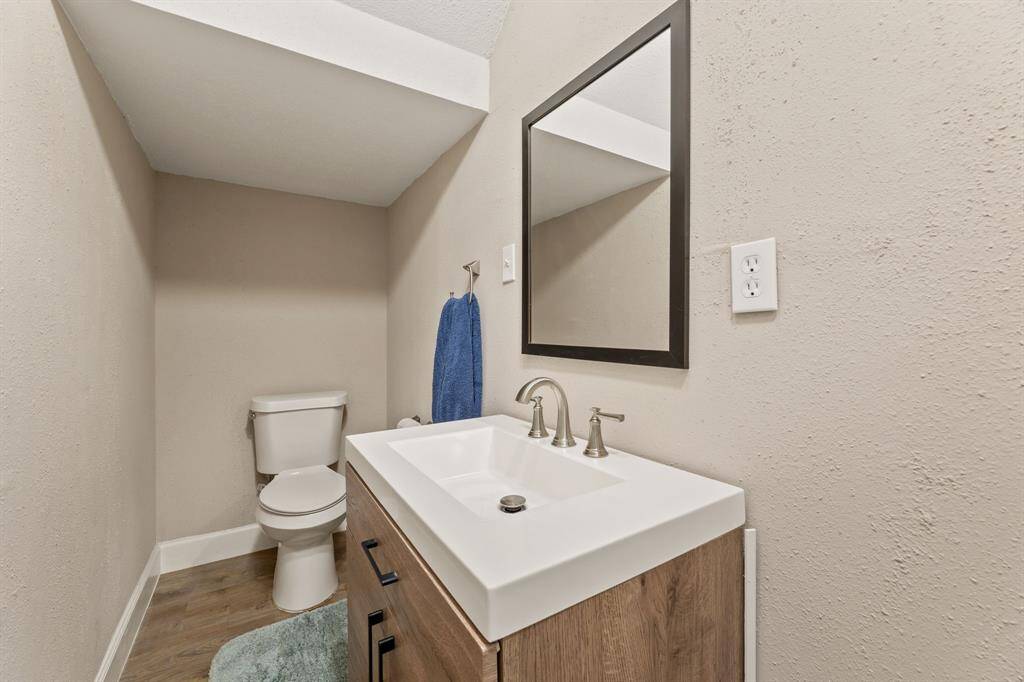 half bath is under the stairs